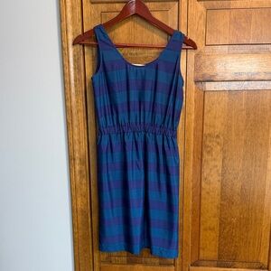 Blue Striped Sleeveless Dress